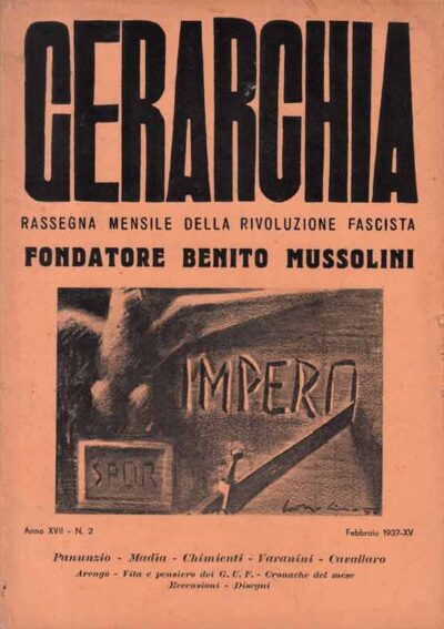 Fascismo. Gerarchia; rassegna mensile della rivoluzione fascista